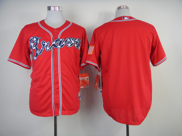 Men Atlanta Braves Blank Red MLB Jerseys1->atlanta braves->MLB Jersey
